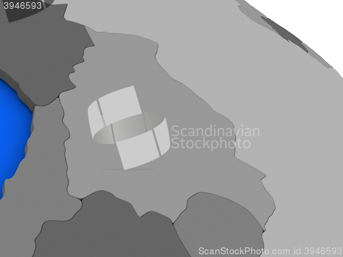 Image of Bolivia on political Earth model