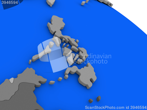 Image of Philippines on political Earth model