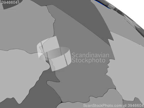 Image of Chad on political Earth model