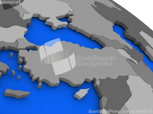 Image of Turkey on political Earth model