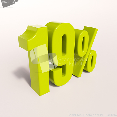 Image of Percentage sign, 19 percent