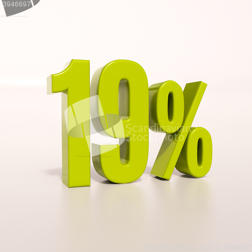 Image of Percentage sign, 19 percent