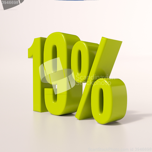 Image of Percentage sign, 19 percent