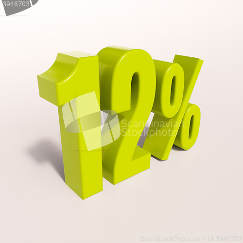 Image of Percentage sign, 12 percent