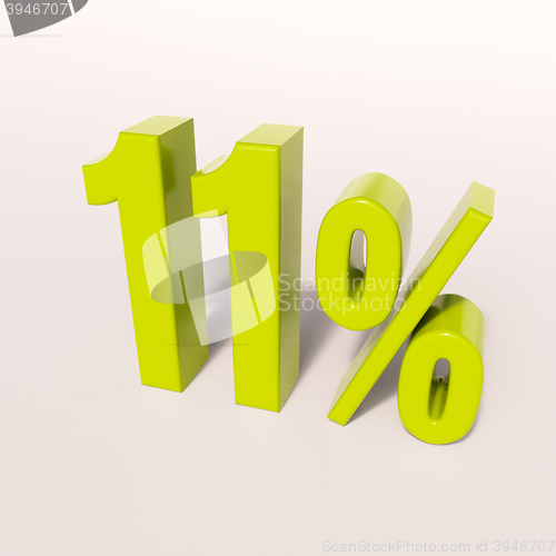 Image of Percentage sign, 11 percent