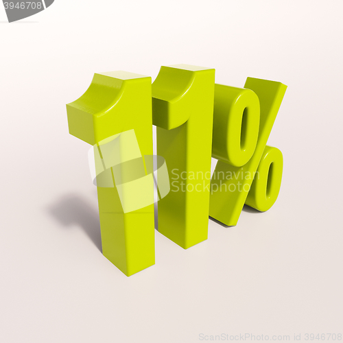 Image of Percentage sign, 11 percent