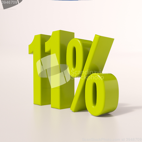 Image of Percentage sign, 11 percent