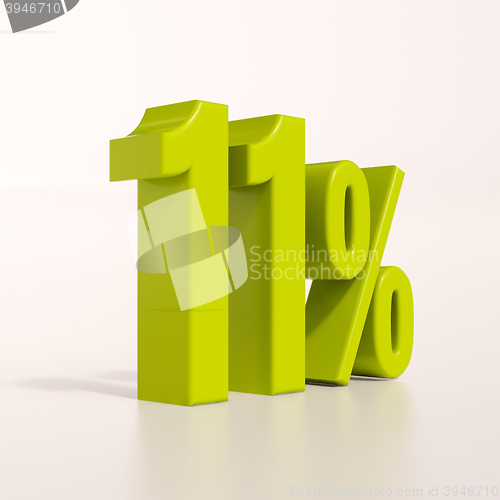 Image of Percentage sign, 11 percent