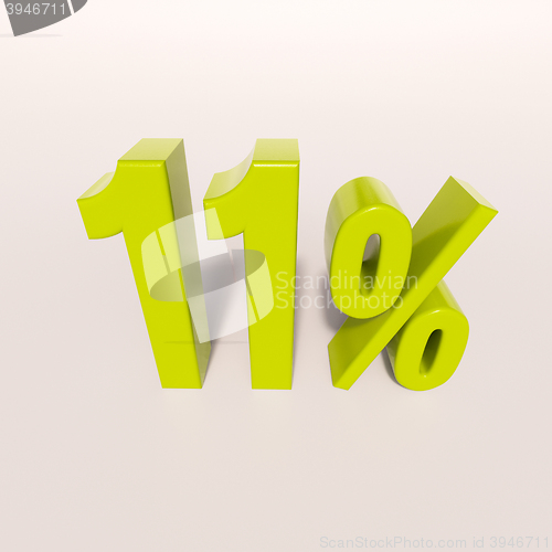 Image of Percentage sign, 11 percent