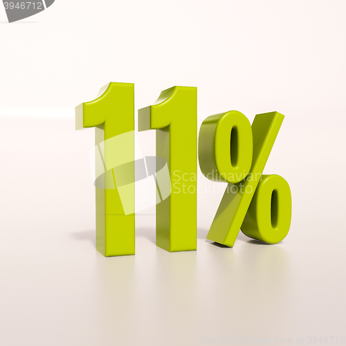 Image of Percentage sign, 11 percent