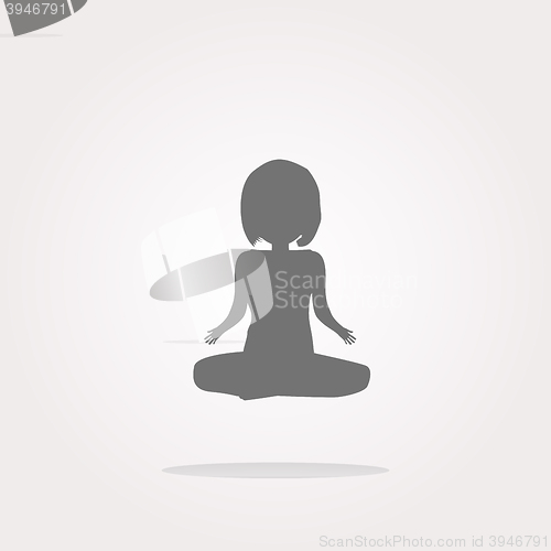 Image of vector woman glossy web icon on white background