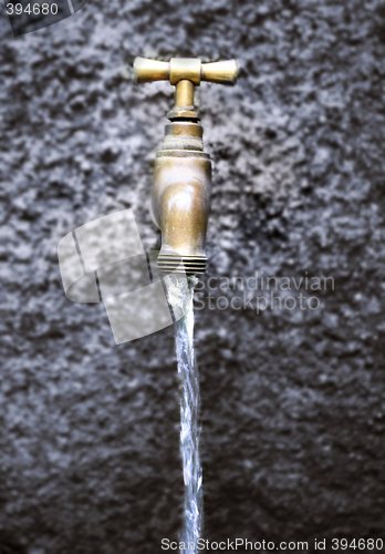 Image of Water running from outdoor tap