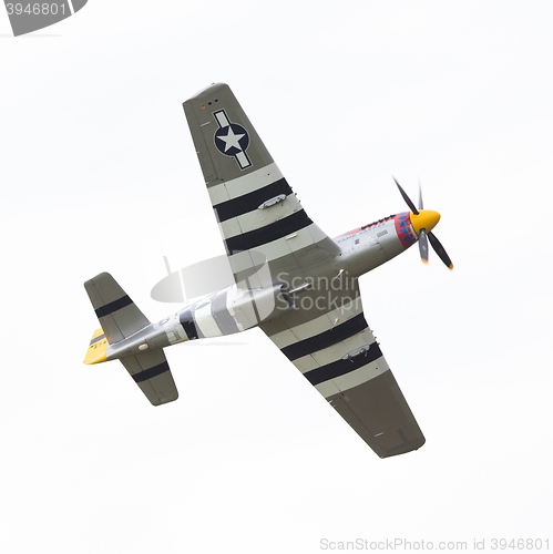 Image of LEEUWARDEN, THE NETHERLANDS - JUNE 10: P51 Mustang displaying at