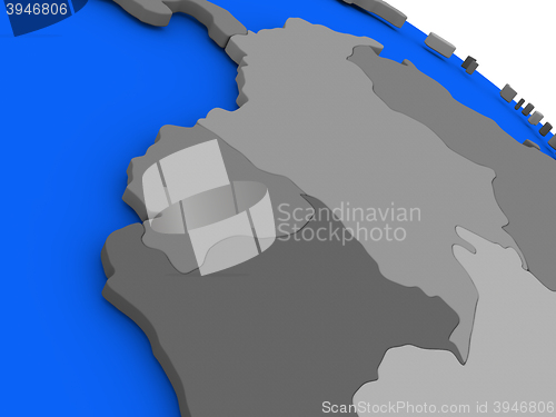 Image of Ecuador on political Earth model