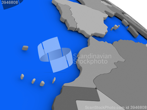 Image of Morocco on political Earth model