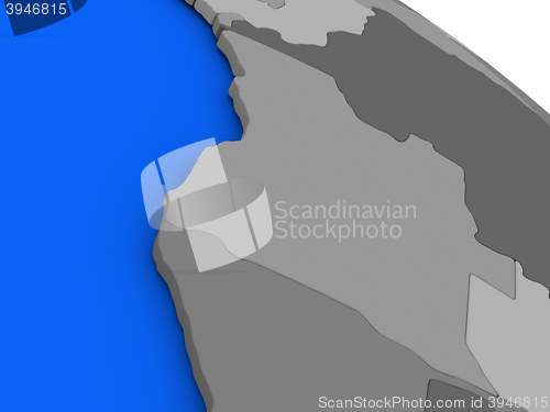 Image of Angola on political Earth model