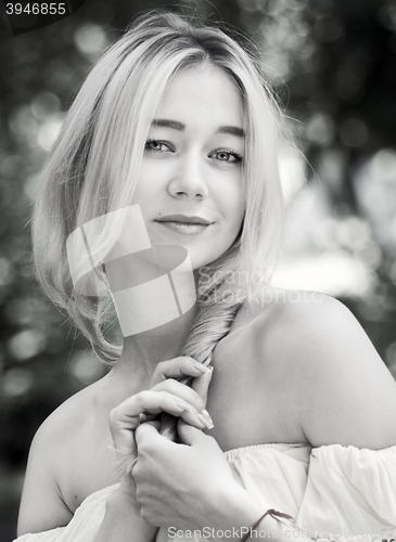Image of young beautiful woman