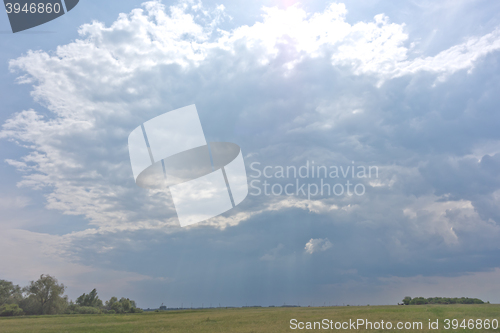 Image of rainy blue sky