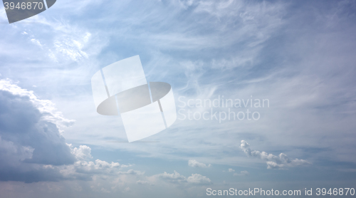 Image of rainy blue sky