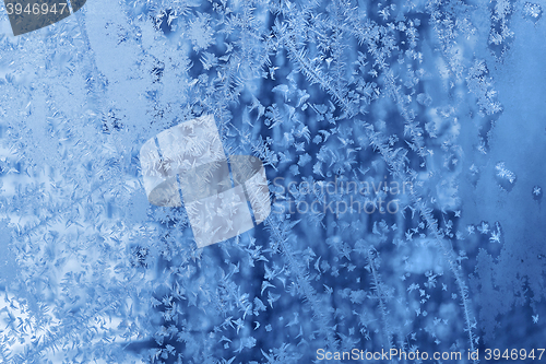 Image of Ice pattern on winter glass