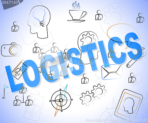 Image of Logistics Word Indicates Organized Process And Words