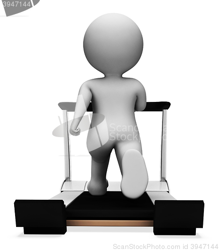 Image of Exercise Gym Indicates Get Fit And Exercises 3d Rendering