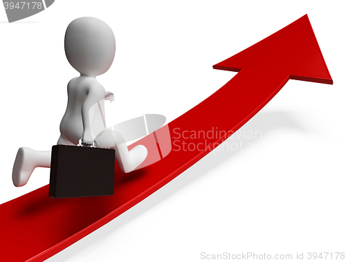 Image of Direction Arrow Represents Business Person And Advance 3d Render