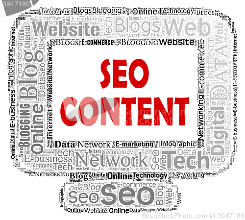 Image of Seo Content Shows Search Engine And Computer