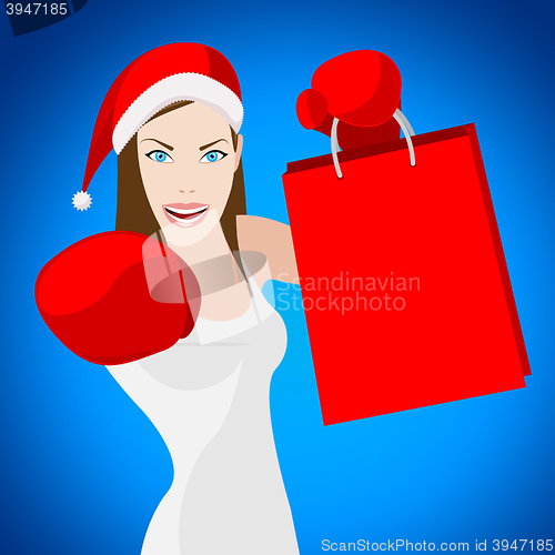 Image of Christmas Shopping Indicates Retail Sales And Adult