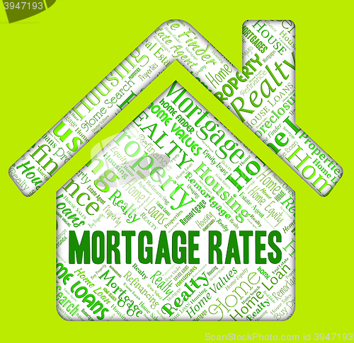 Image of Mortgage Rates Shows Home Loan And Borrower