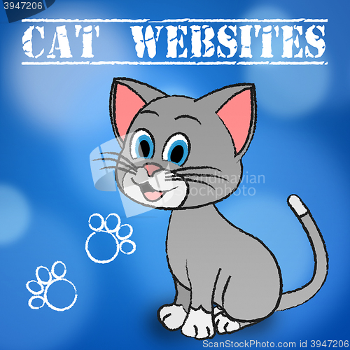 Image of Cat Websites Represents Cats Online And Feline