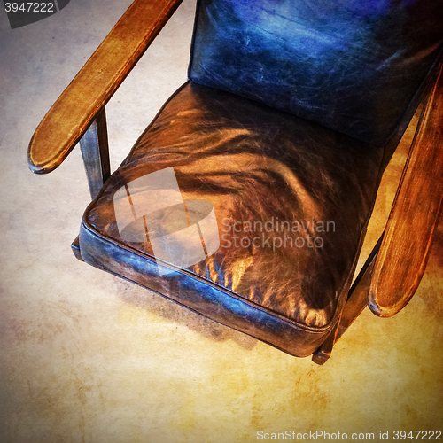 Image of Retro style leather armchair