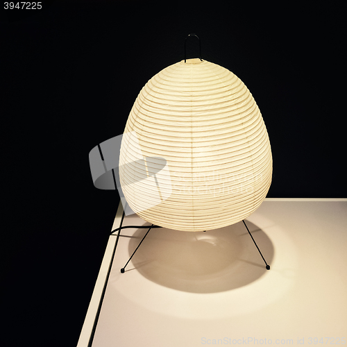 Image of Cozy lantern with rice paper lamp shade