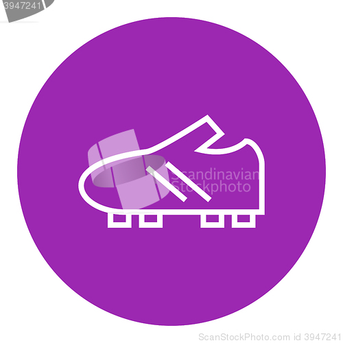 Image of Football boot line icon.