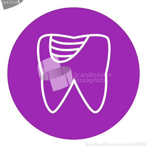 Image of Tooth decay line icon.