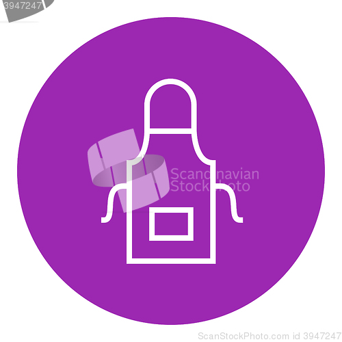 Image of Kitchen apron line icon.