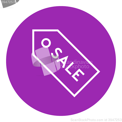 Image of Sale tag line icon.