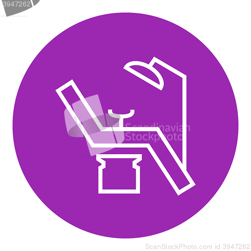 Image of Dental chair line icon.