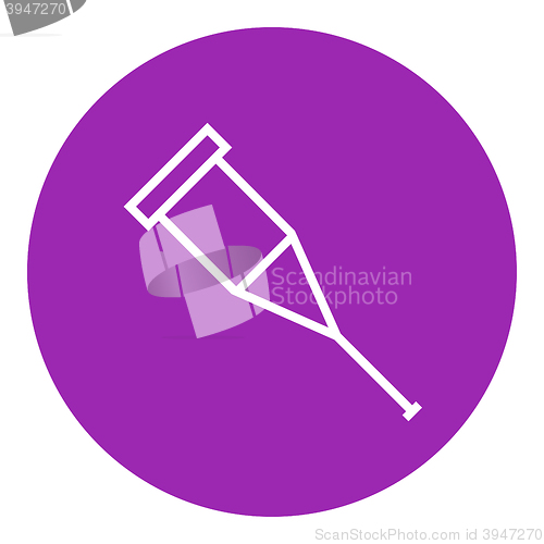 Image of Crutch line icon.