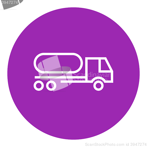 Image of Fuel truck line icon.