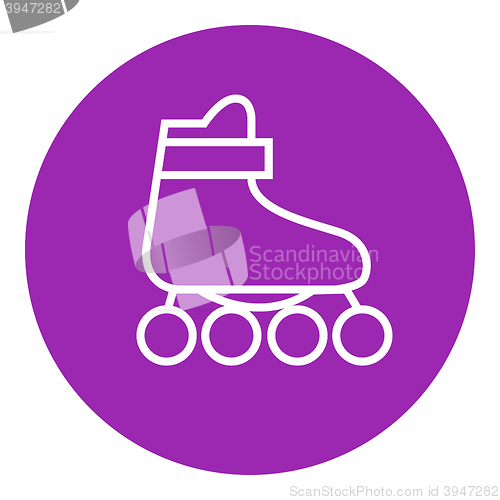 Image of Roller skate line icon.