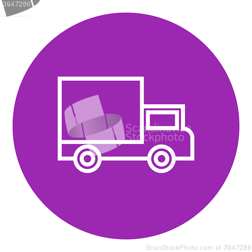 Image of Delivery van line icon.