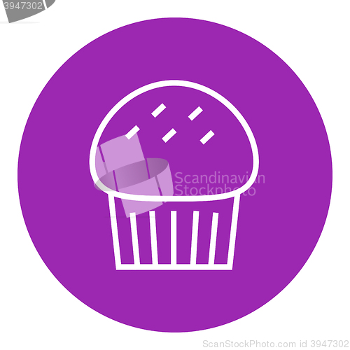 Image of Cupcake line icon.