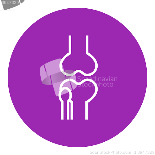 Image of Knee joint line icon.