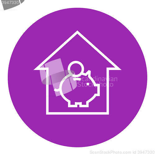 Image of House savings line icon.