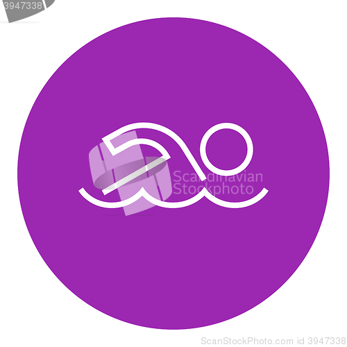 Image of Swimmer line icon.