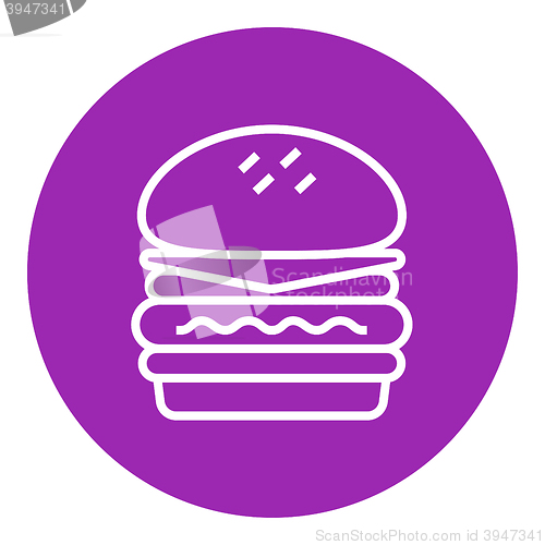 Image of Double burger line icon.