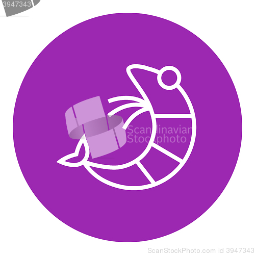 Image of Shrimp line icon.