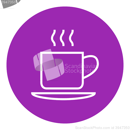 Image of Cup of hot drink line icon.