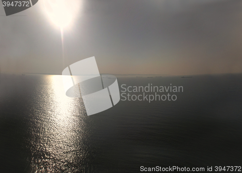 Image of sunset over the Black sea near Crimea